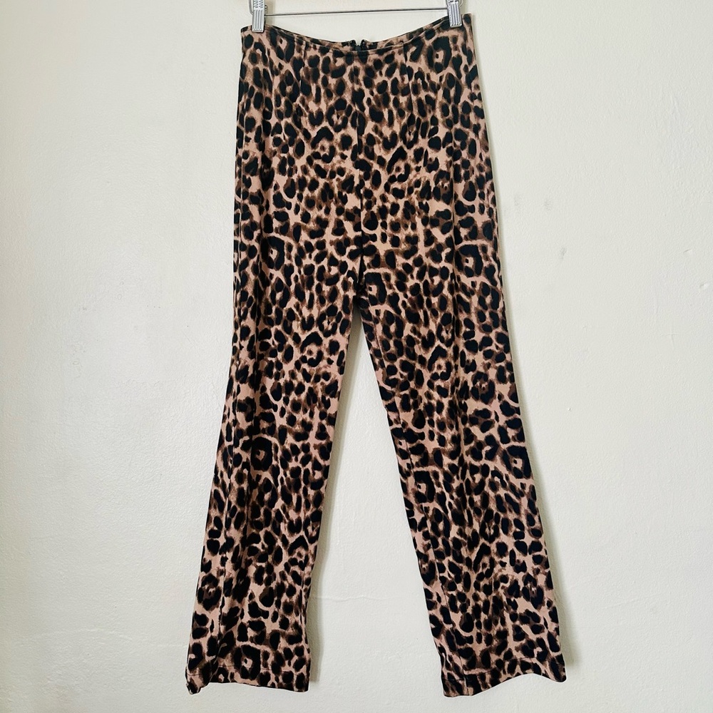 SOLD - REFORMATION leopard print TENCEL and viscose high waist crop pants - S